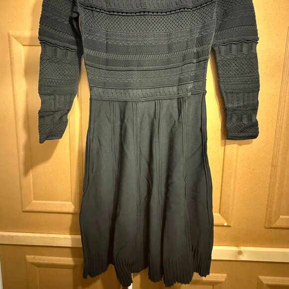 REISS Black Knit Midi Dress | Size US 6 (EU 38) - Picture 8 of 11